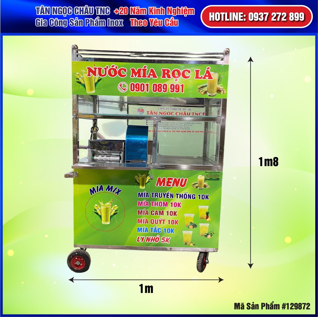 Xe Nước Mía Truyền Thống 1M Hàng Mới Bảo Hành Đầy Đủ